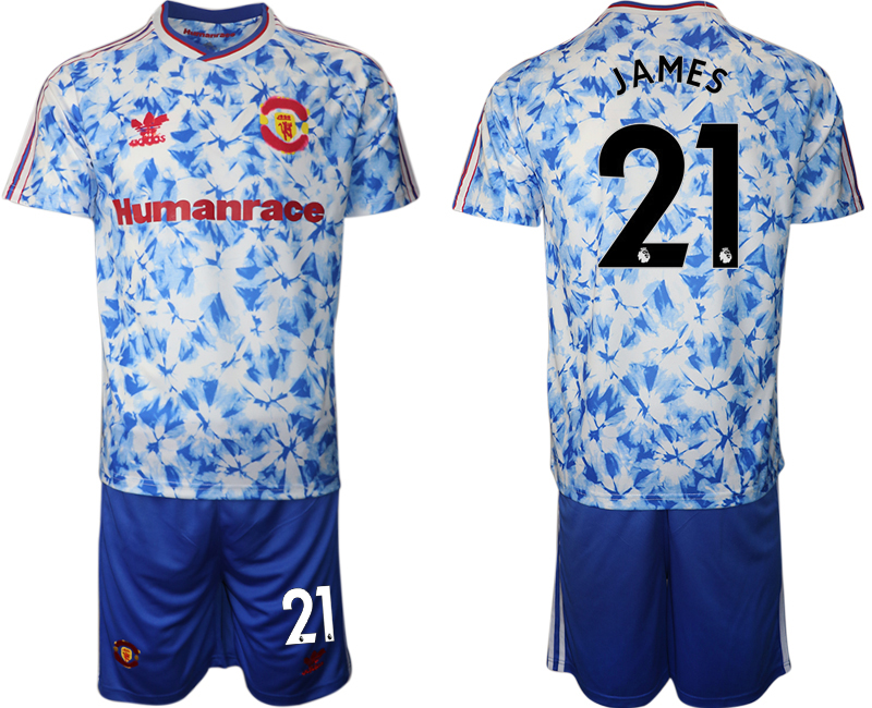 Men 2021 Manchester united adidas Human Race #21 soccer jerseys
